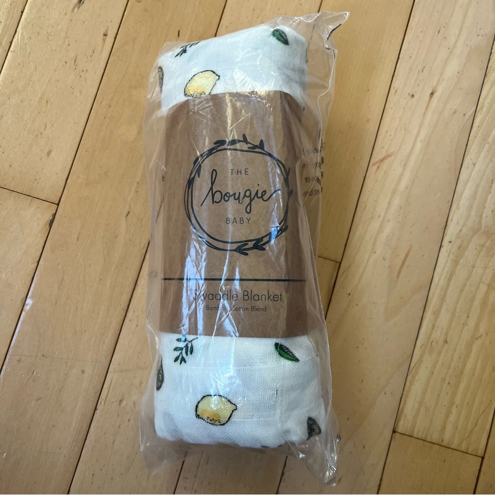 The Bougie Baby Swaddle Blanket Limoncello 70% Bamboo 30% Cotton Blend